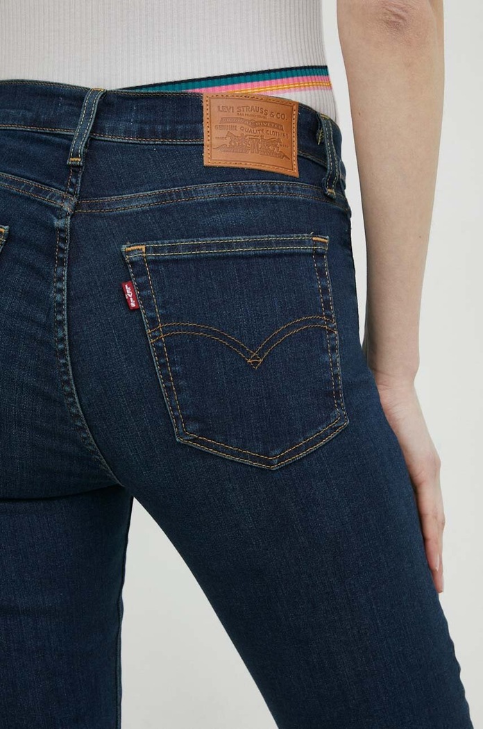 Levi's jeansy 724 HIGH RISE STRAIGHT granatowy 18883.0208