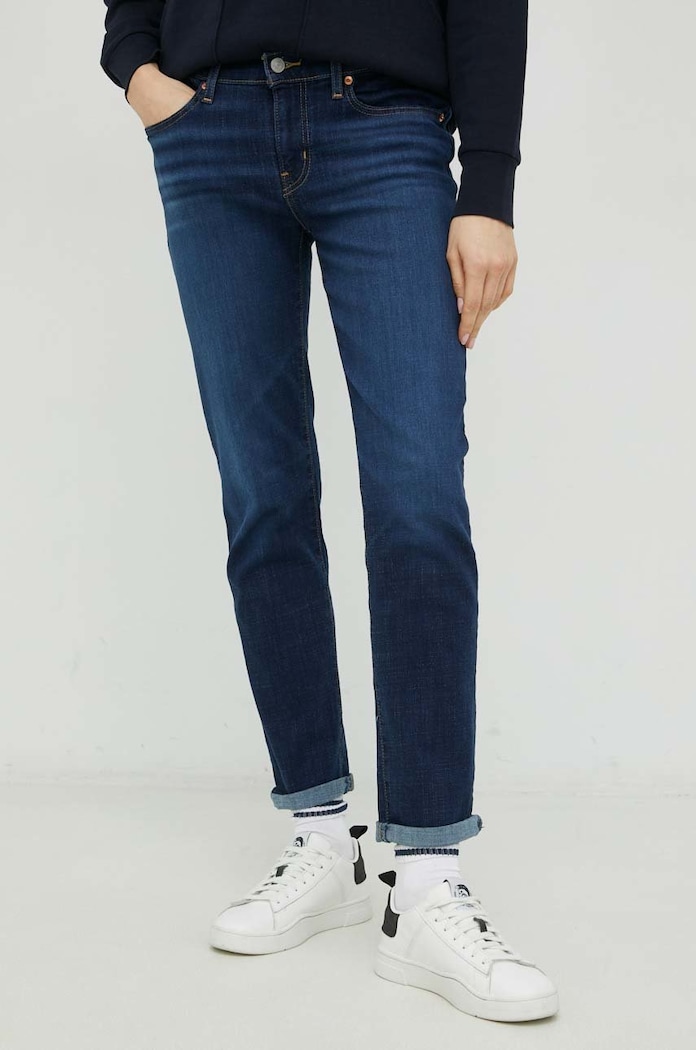 Levi's jeansy MID RISE BOYFRIEND Planet friendly granatowy 19887.0164