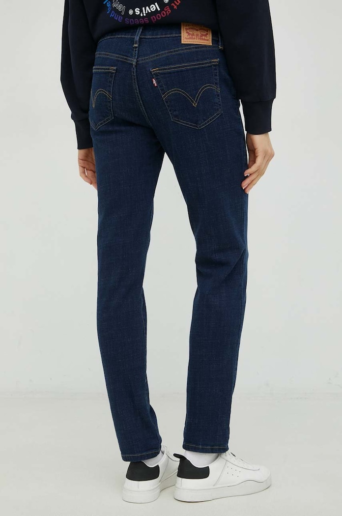 Odzież Levi's jeansy MID RISE BOYFRIEND 19887.0164 granatowy