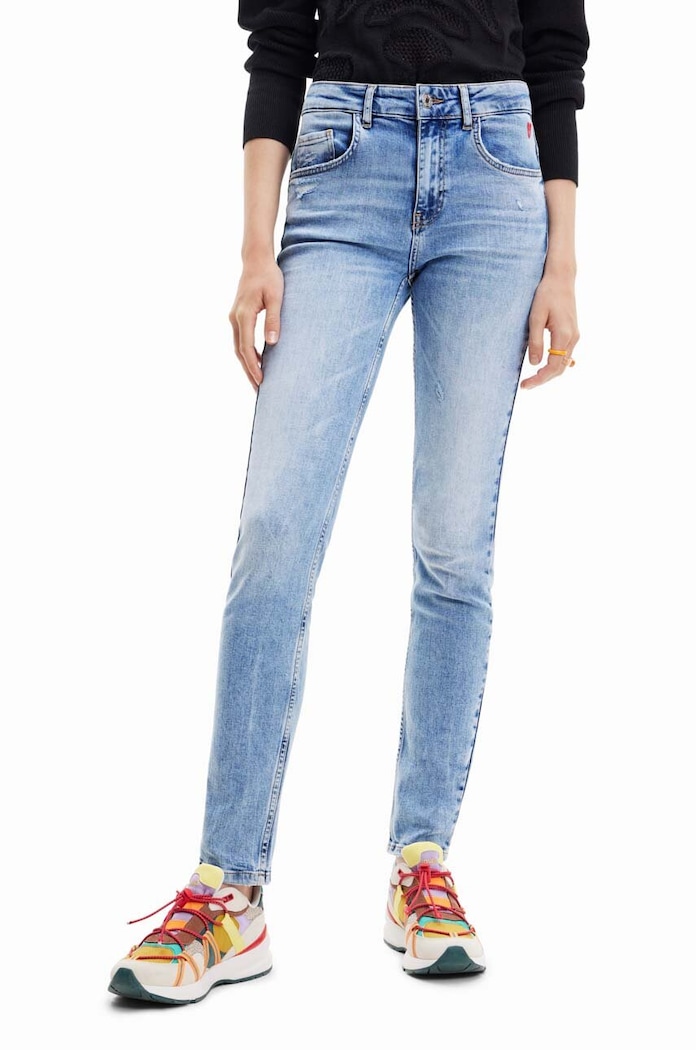 Desigual jeansy Planet friendly niebieski 23SWDD21