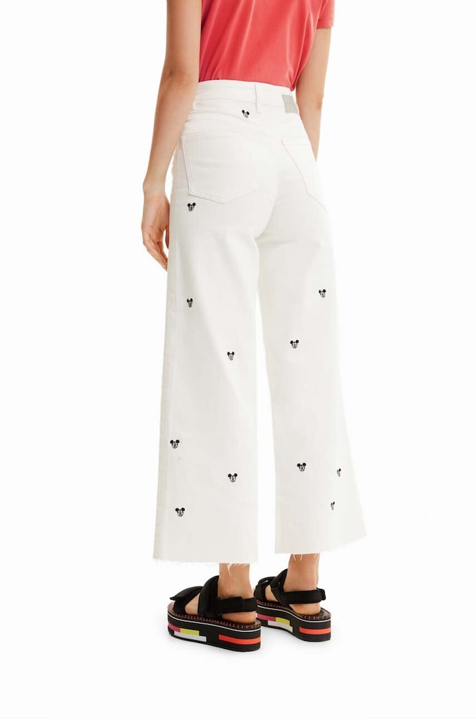 Desigual jeansy x Disney beżowy 23SWDD65
