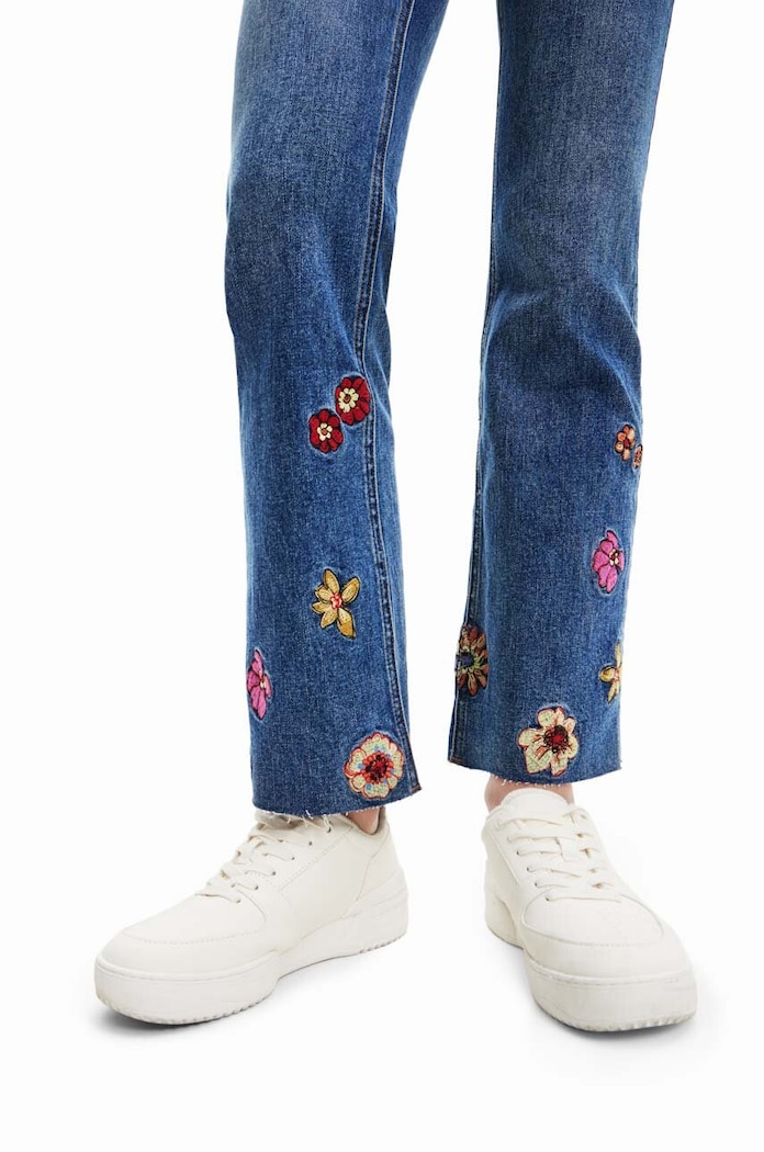 Дрехи Дънки Desigual 23SWDD68 тъмносин