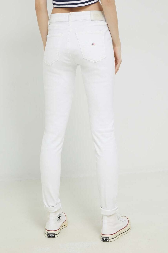 Ρούχα Τζιν παντελόνι Tommy Jeans DW0DW15486.PPYX λευκό