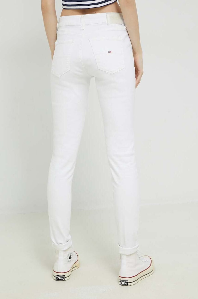 Ρούχα Τζιν παντελόνι Tommy Jeans DW0DW15486.PPYX λευκό
