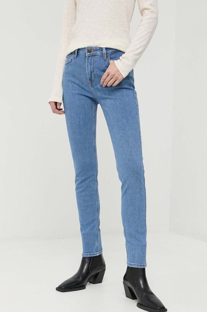 Lee jeansy Scarlett High Planet friendly niebieski L626FAB38