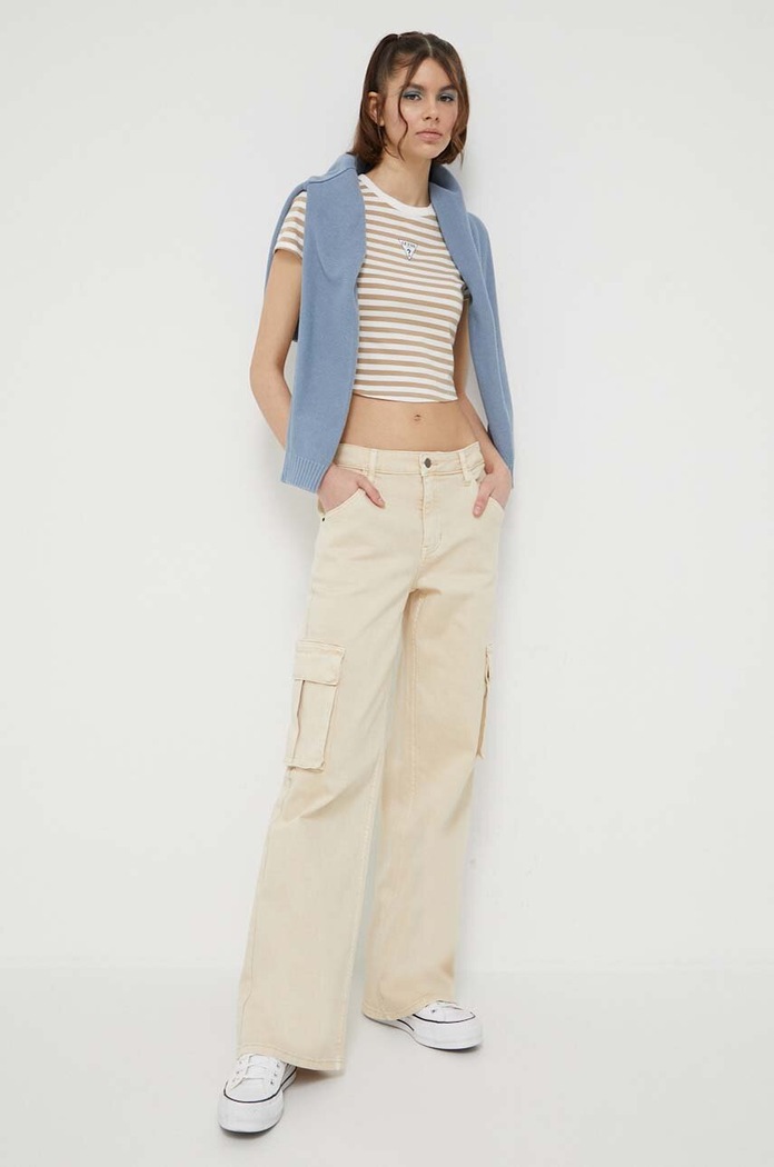 Džíny Guess Originals Go Kit béžová W3GG19D0Z50