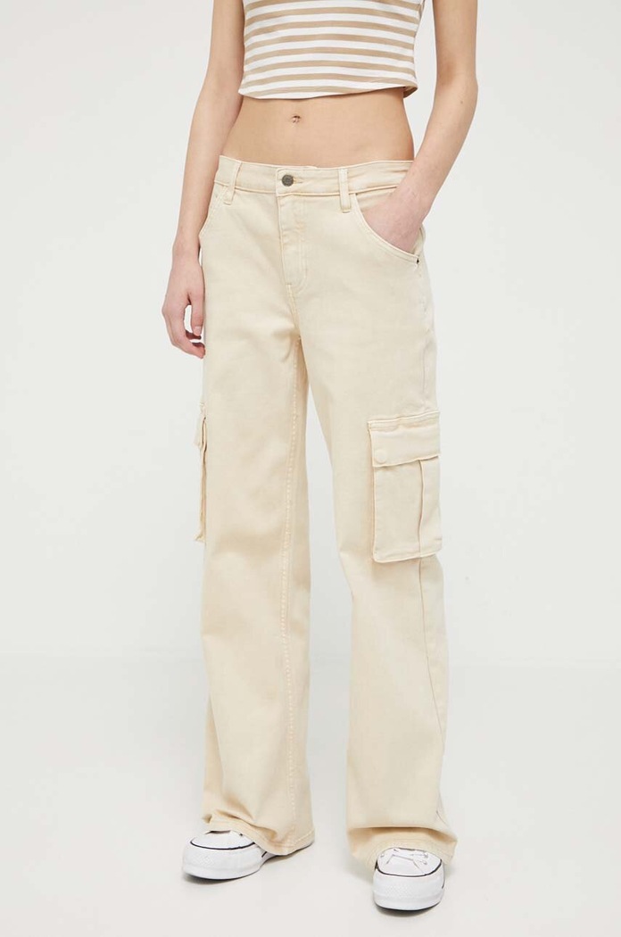 Džíny Guess Originals Go Kit W3GG19D0Z50 béžová SS23