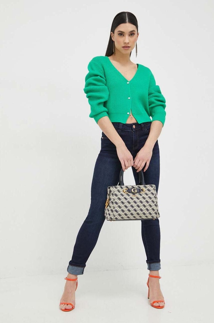 Morgan jeansy POMS.JEAN.BRUT granatowy SS23