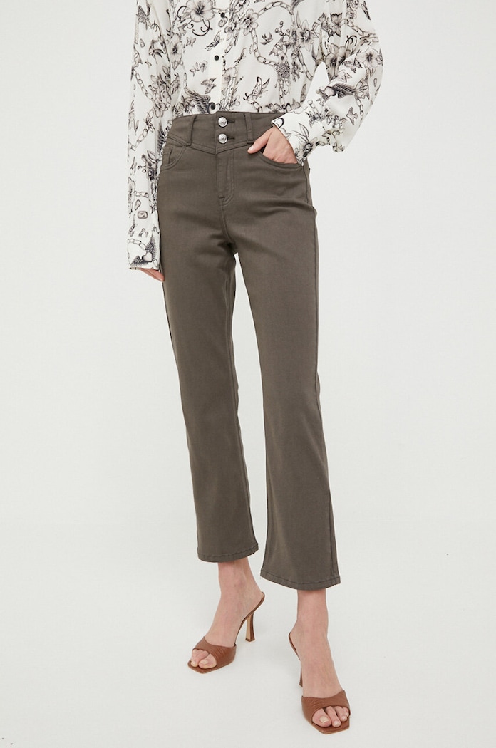 Morgan pantaloni drept verde PEGASE2.ORGANIC