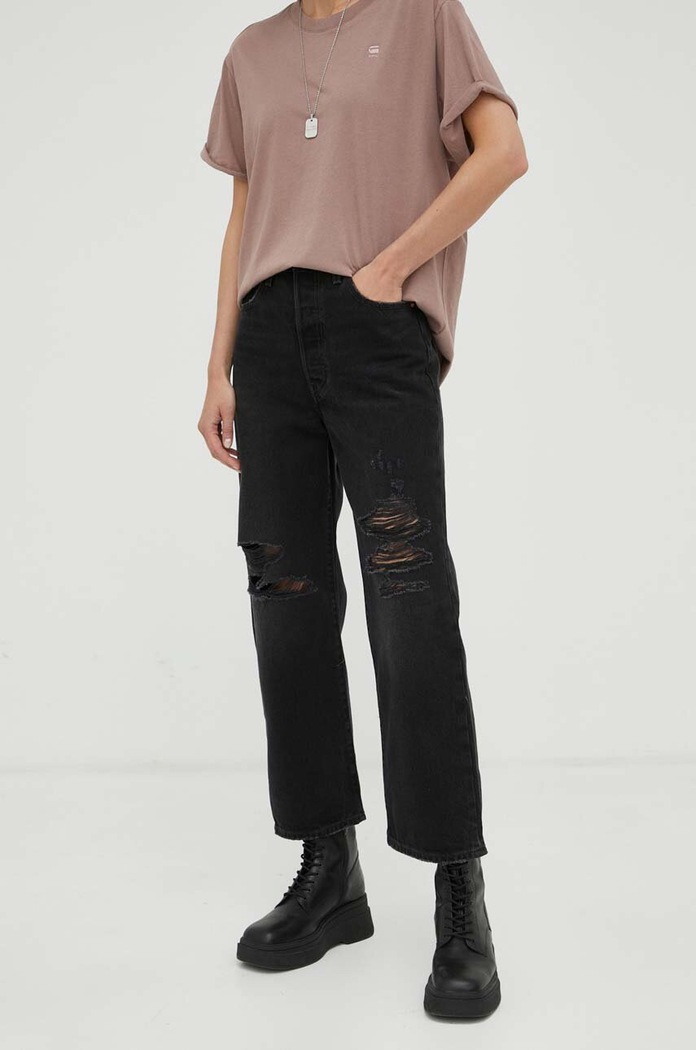 Levi's jeansy RIBCAGE STRAIGHT Planet friendly czarny 72693.0162
