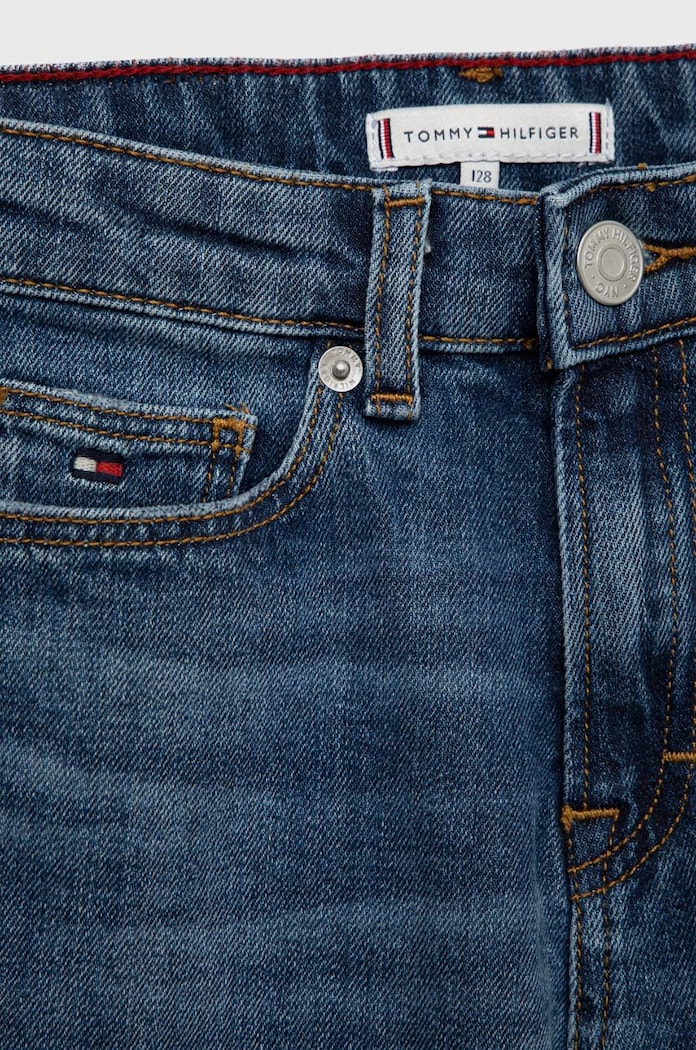 Deklice Otroške kavbojke Tommy Hilfiger KG0KG07001.PPYX modra