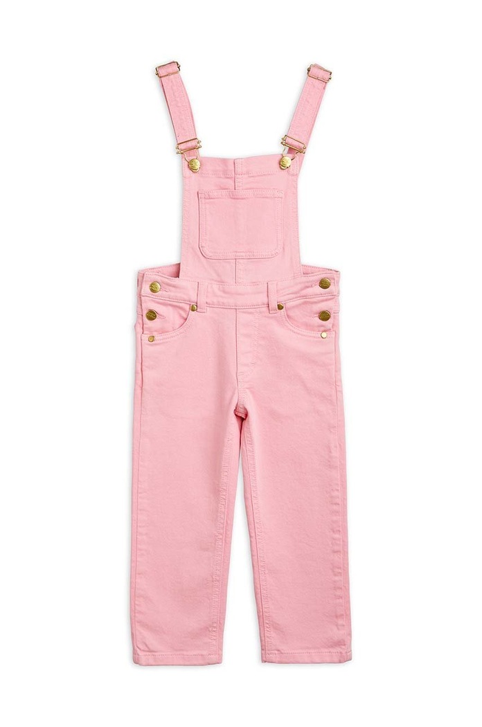 Mini Rodini Salopete din bumbac pentru copii 2313010028 roz SS23
