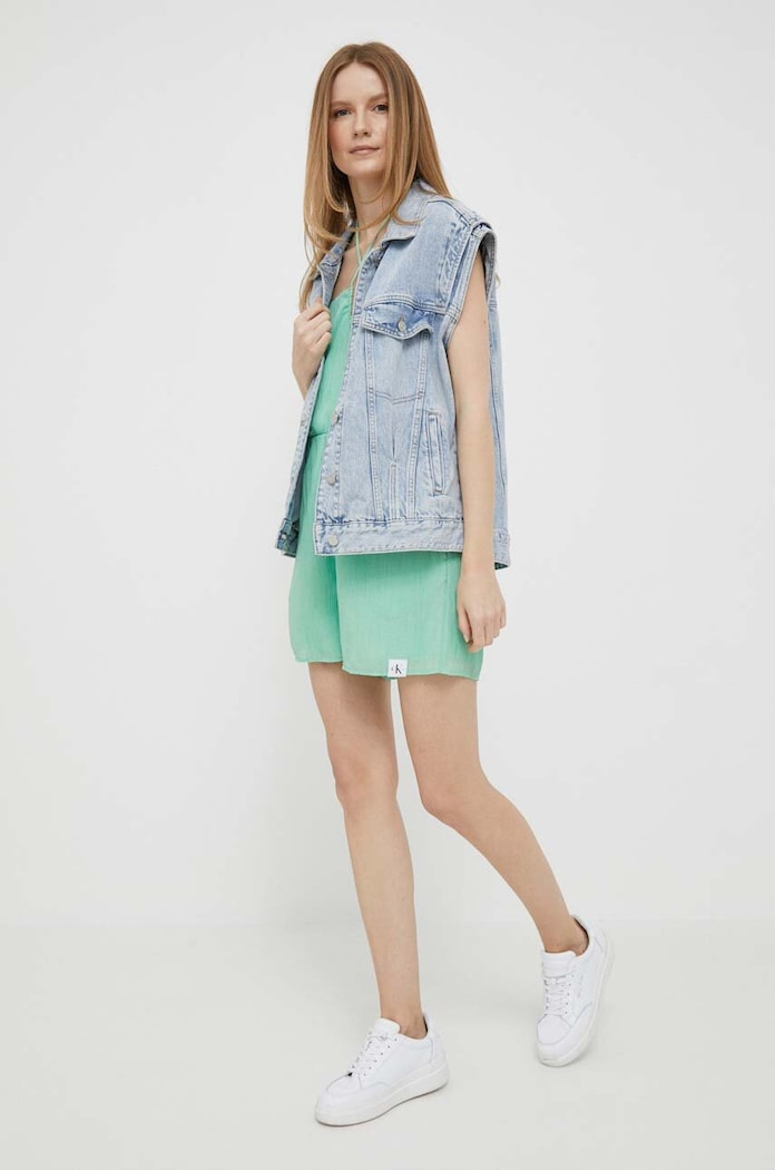 Overal Calvin Klein Jeans J20J221193.PPYX zelená SS23