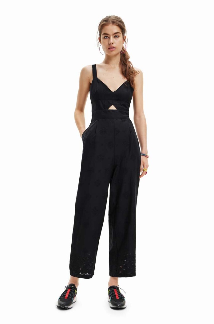 Desigual kombinezon bawełniany 23SWPW26 czarny SS23
