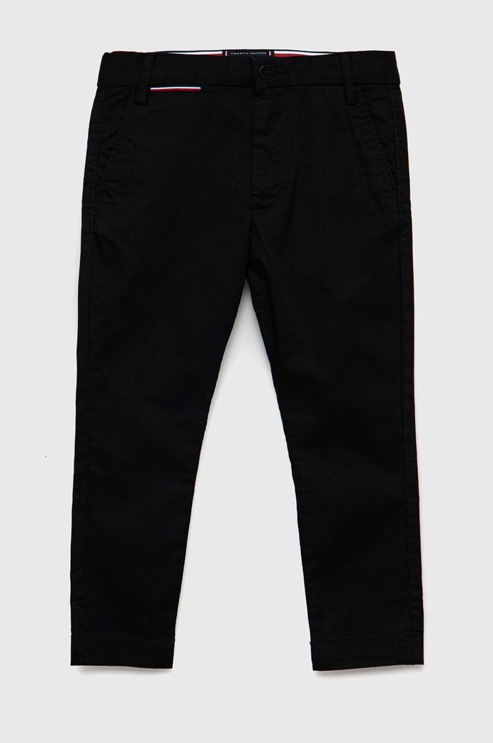 Dětské kalhoty Tommy Hilfiger látka černá KB0KB07392.PPYX