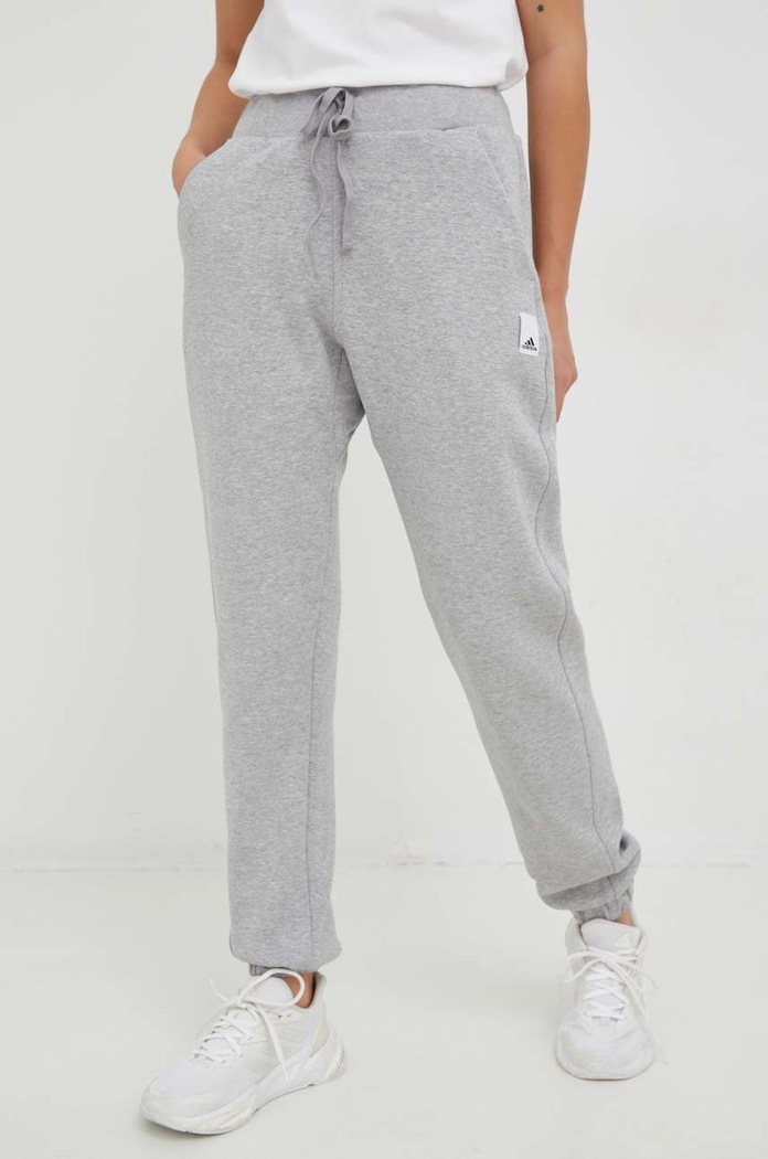 adidas spodnie dresowe dzianina szary HZ4371