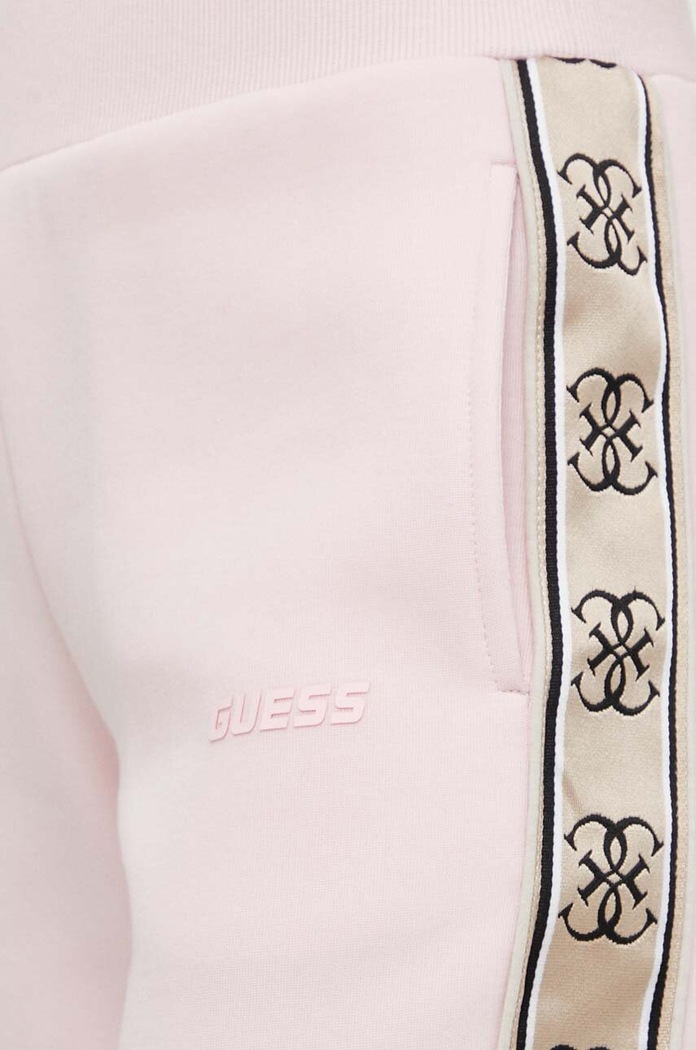 Guess pantaloni de trening BRITNEY roz V2YB15.KB3P2