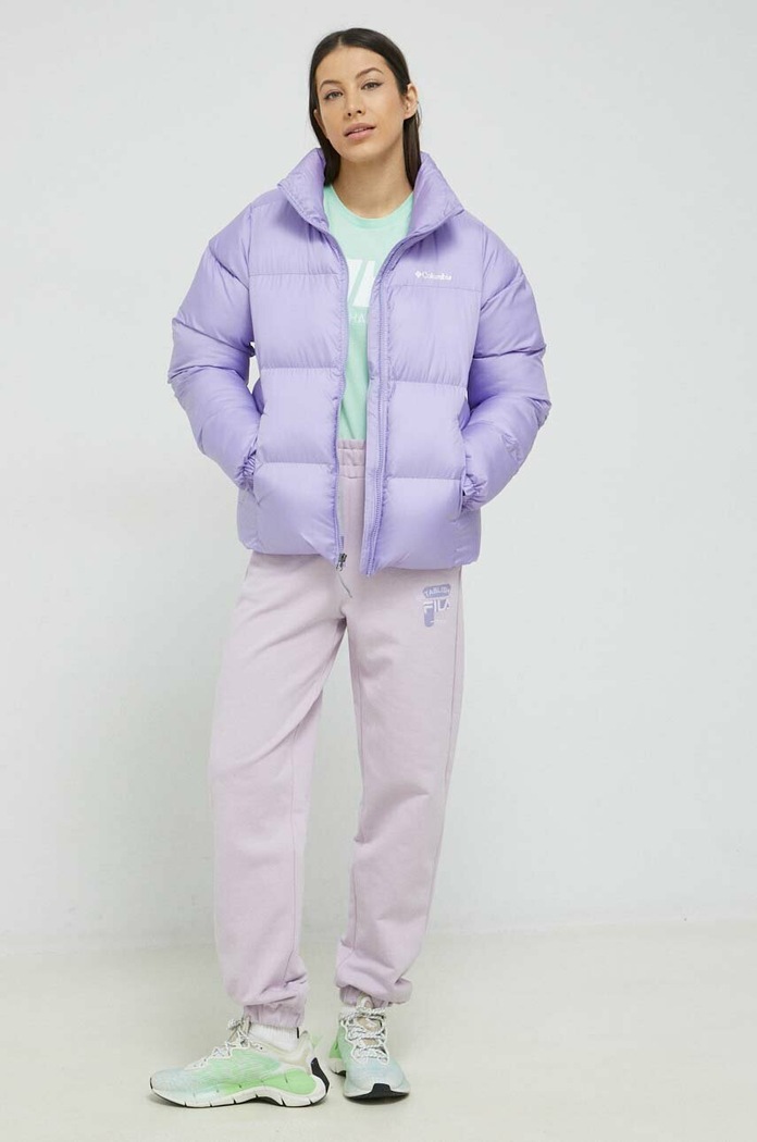 Fila pantaloni de trening din bumbac FAW0445 violet SS23