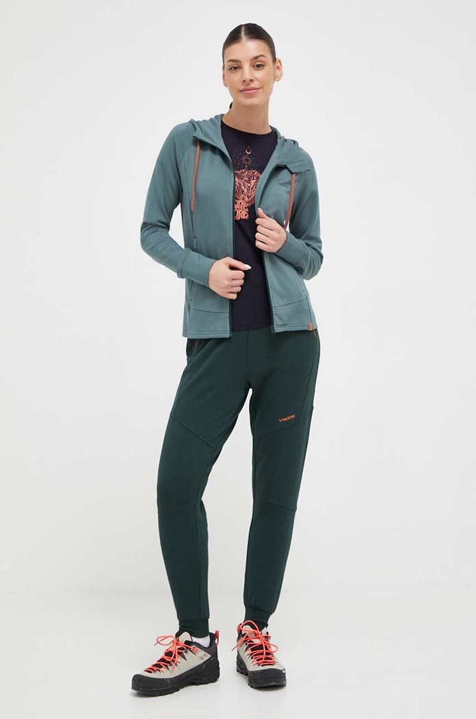 Viking spodnie sportowe Hazen Bamboo z elastanem zielony 900.25.9995