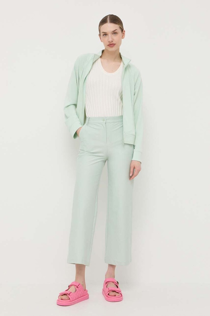 Kalhoty Max Mara Leisure 2337810336600 zelená SS23