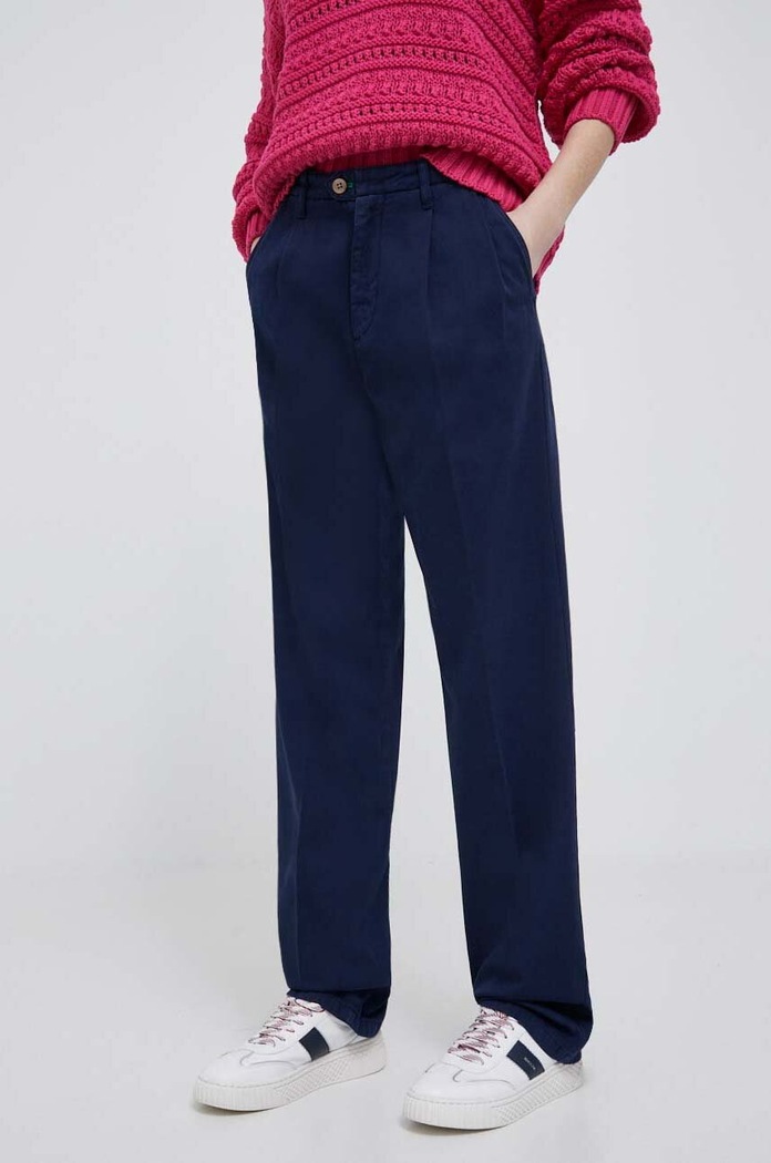 Bavlněné kalhoty Tommy Hilfiger x Shawn Mendes WW0WW38979.PPYX námořnická modř SS23