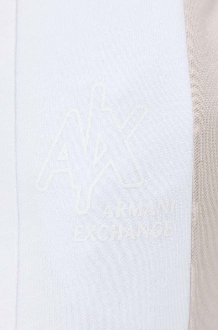 Armani Exchange spodnie dresowe bawełniane biały 3RYP79.YJDHZ