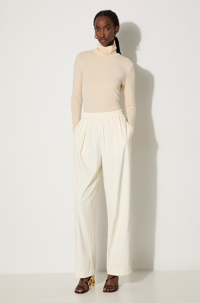 Samsoe Samsoe trousers F23100048 beige SS25
