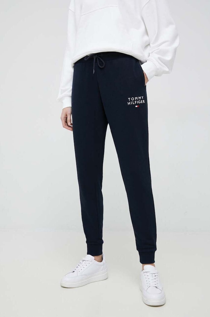 Tepláky Tommy Hilfiger pletenina tmavomodrá UW0UW04522.PPYX