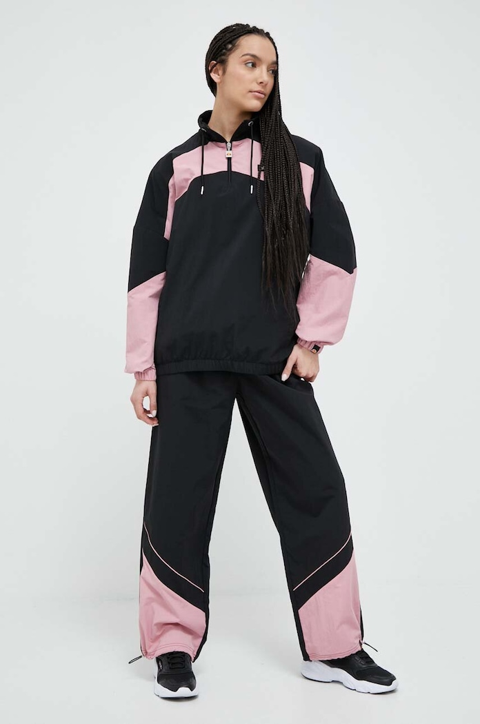 Hlače Ellesse tkanina crna SGR17957