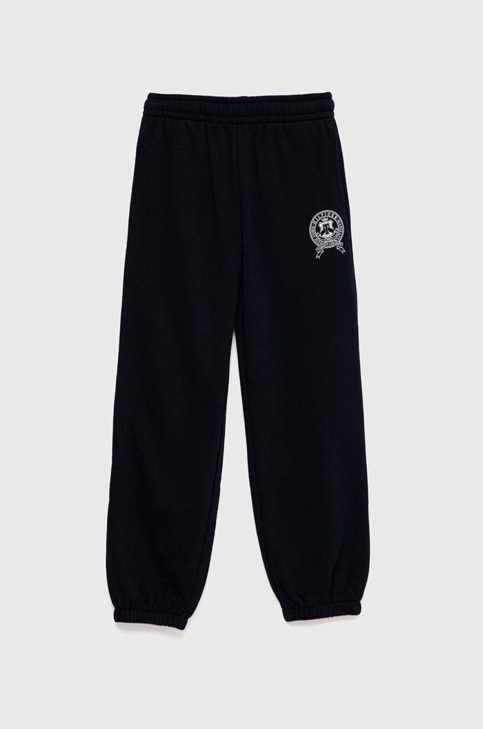 Detské tepláky Tommy Hilfiger pletenina tmavomodrá KG0KG07066.PPYX