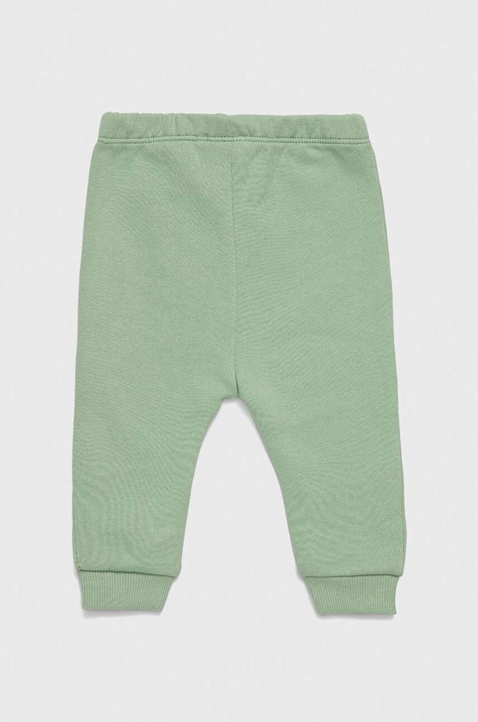 Βρεφικό βαμβακερό παντελόνι United Colors of Benetton 3J70MF258.W.SEASONAL πράσινο SS24