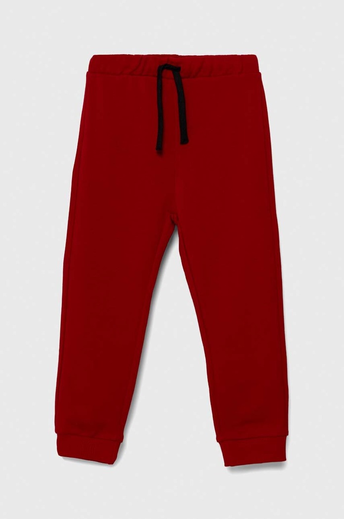 United Colors of Benetton spodnie dresowe bawełniane dziecięce nadruk czerwony 3J70GF010.P.SEASONAL
