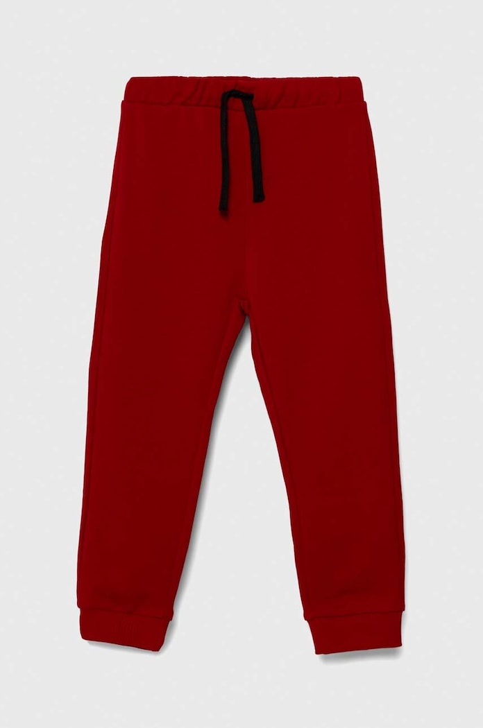 United Colors of Benetton spodnie dresowe bawełniane dziecięce nadruk czerwony 3J70GF010.P.SEASONAL