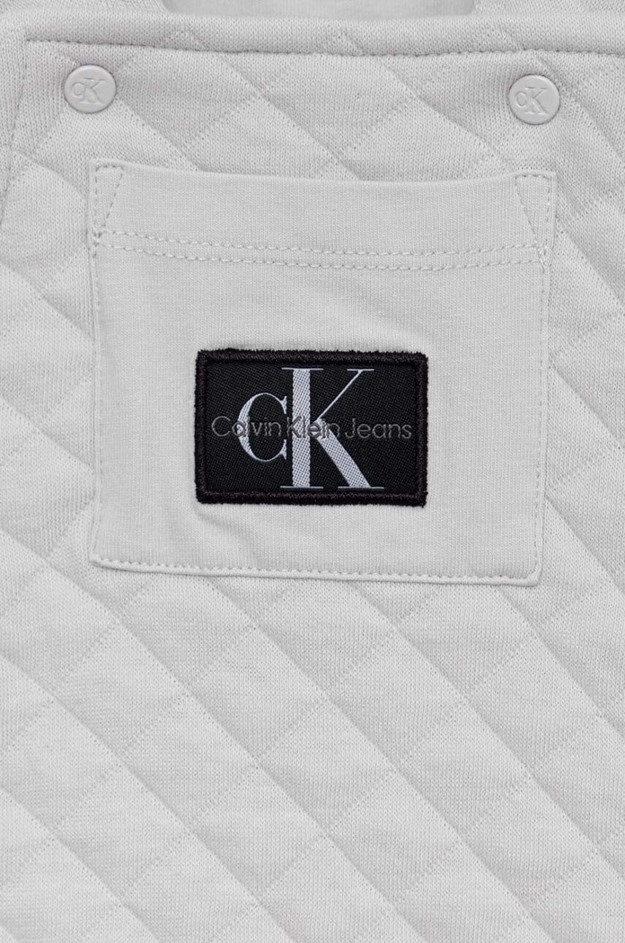 Chłopiec Calvin Klein Jeans rampers niemowlęcy IN0IN00077.PPYX szary