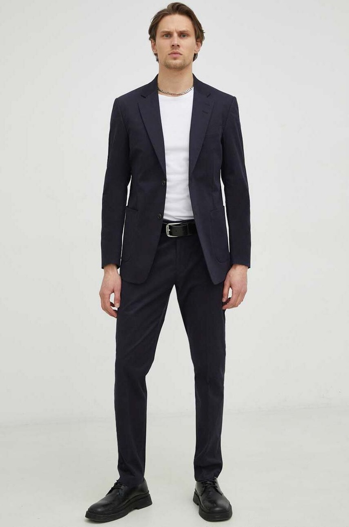 Tiger Of Sweden spodnie T70986006 granatowy SS23