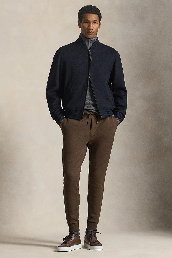 Odzież Polo Ralph Lauren spodnie joggery męskie 710881518 brązowy