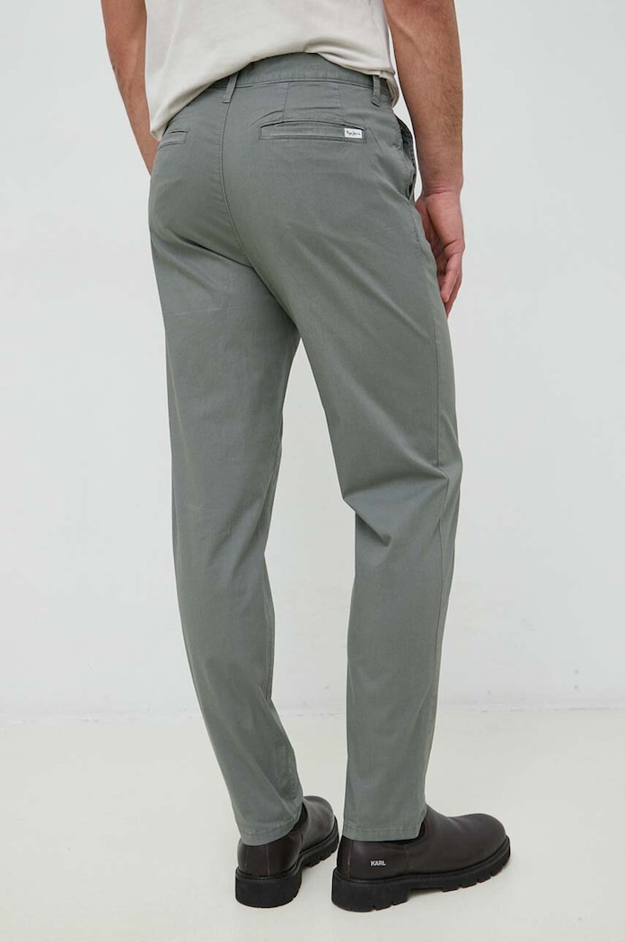 Odzież Pepe Jeans spodnie Harrow Poplin PM211555.674 zielony