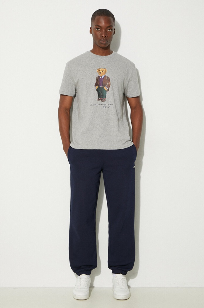 Lacoste pantaloni de trening XH9610 bleumarin SS26