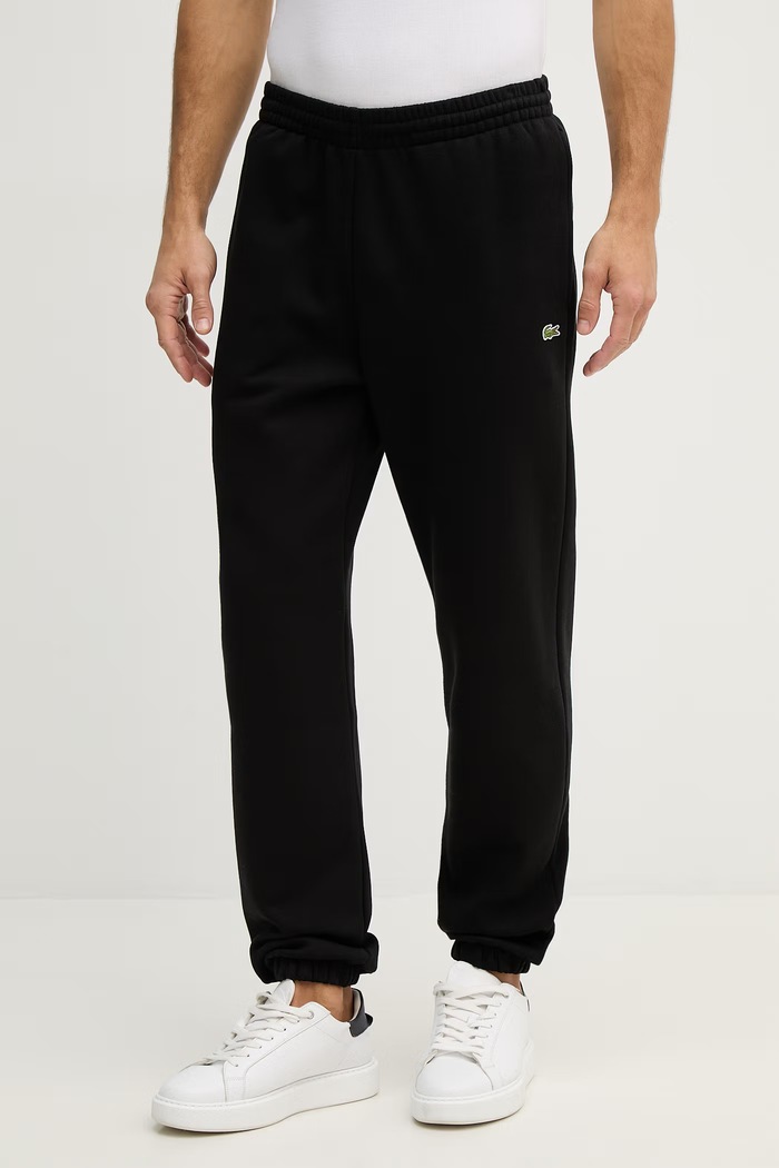 Tepláky Lacoste melanž čierna XH9610