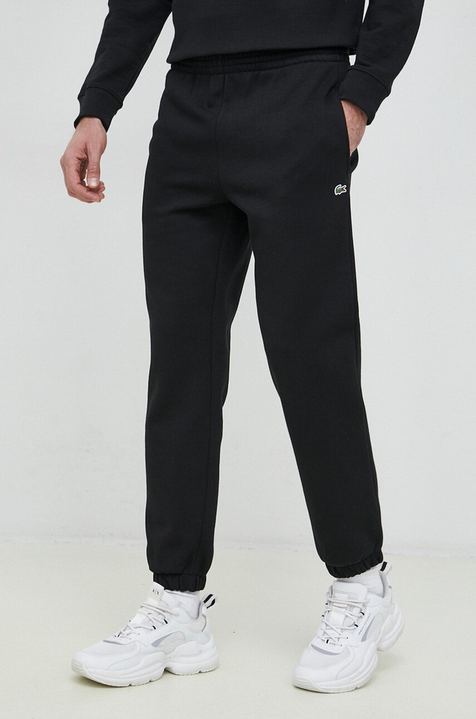 Lacoste spodnie dresowe dzianina czarny XH9610