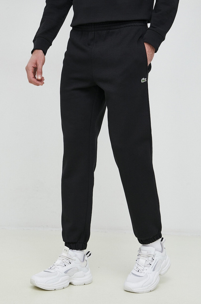 Lacoste spodnie dresowe dzianina czarny XH9610