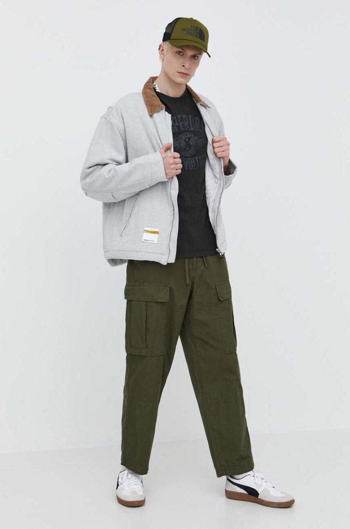 DC spodnie bawełniane ADYNP03077 zielony AW24