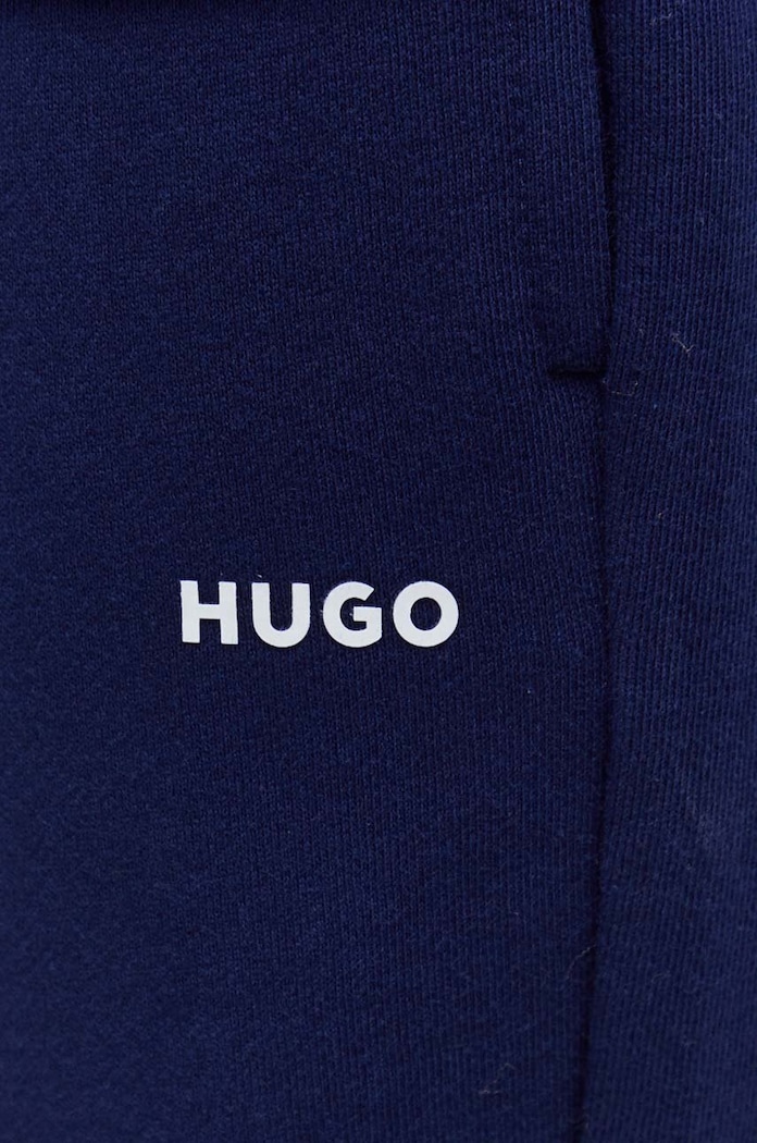 HUGO Παντελόνι επίσημο ανδρικό βαμβακερό Dayote232 σκούρο μπλε 50489617