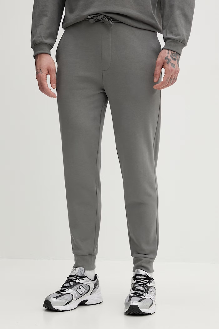 HUGO pantaloni de trening bărbați din bumbac Dayote232 bumbac gri 50489617