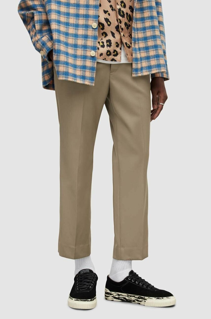 AllSaints spodnie wełniane TANAR TROUSER tkanina szary MM011Y