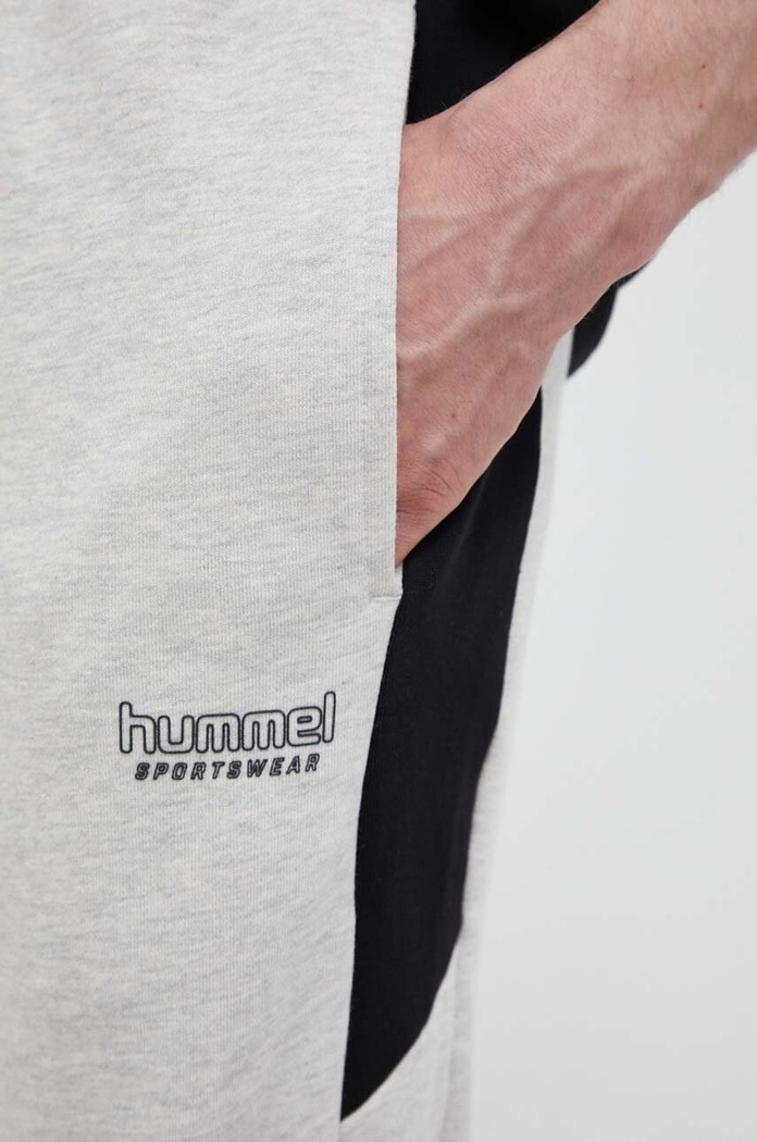 Bavlněné tepláky Hummel šedá 218990