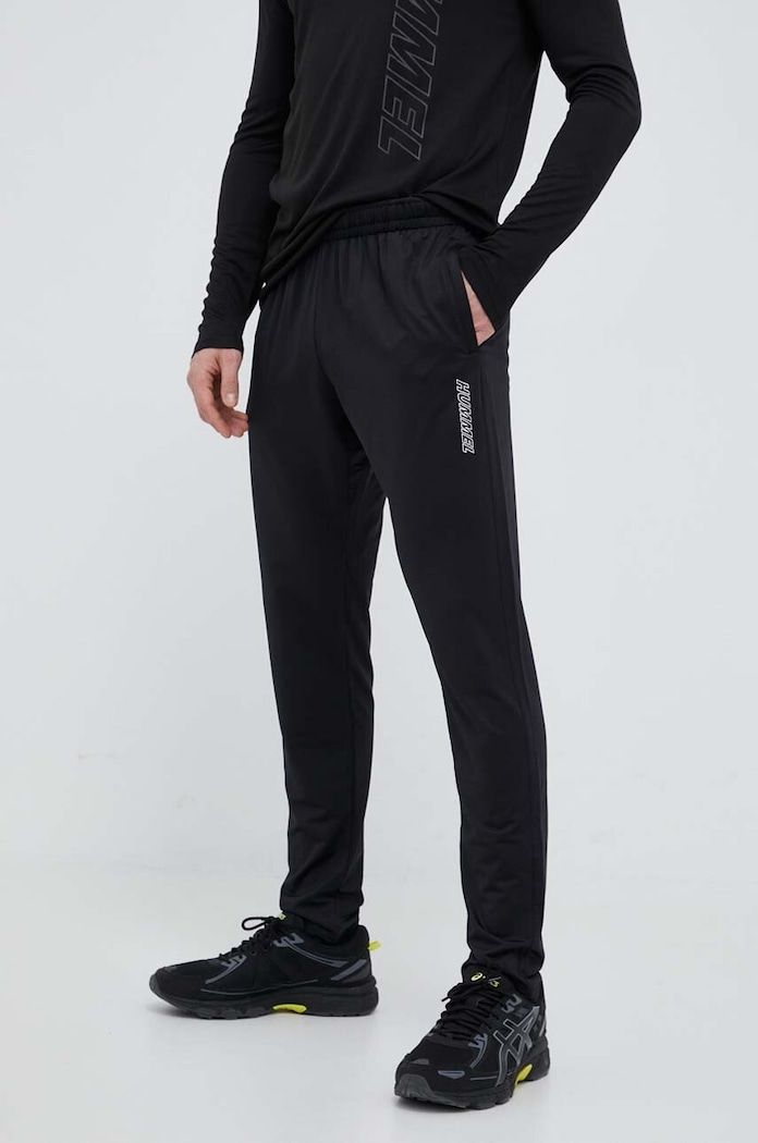 Hummel spodnie treningowe hmlTE STRENGTH TRAINING PANTS z elastanem czarny 219177
