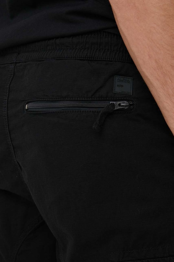 Памучен панталон Alpha Industries Ripstop Jogger черен 116201.03