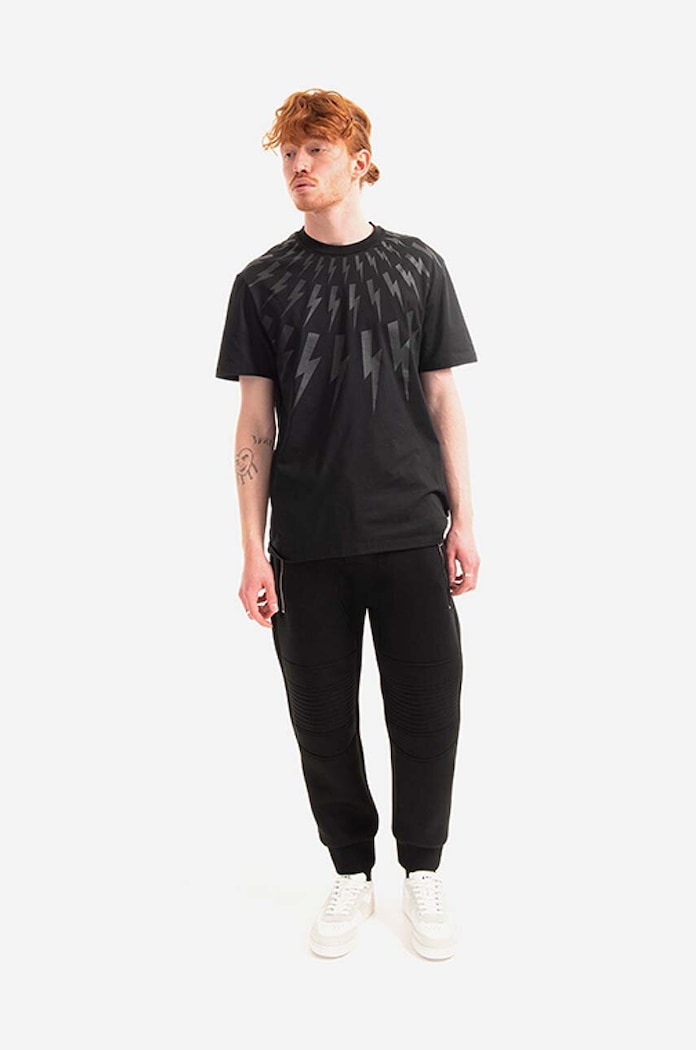 Neil Barett spodnie dresowe Skinny Low Rise Swatpants BJP002BH.S505C.01 czarny SS23