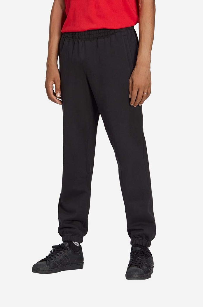adidas Originals pantaloni de trening din bumbac tricotaj negru HB7501